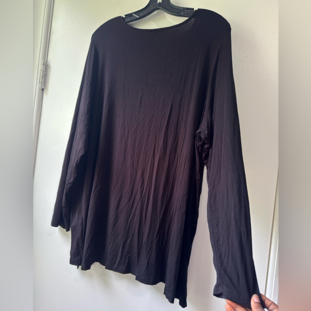 Tahari Black Long Sleeve Top - Picture 8 of 11